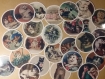 Lot de 20 jolies étiquettes autocollantes rondes d'images de chats style vintage victorien 