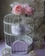Urne cage à oiseaux pour baptême , mariage, anniversaitre ou communion pour une décoration vintage 