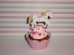 10 décorations pour petits gâteaux- toppers cheval carrousel manège 