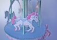 Manège carrousel centre de table en couleur pastel pour baptême, fête d'anniversaire, candy bar ou baby shower 