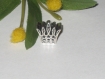 Breloque couronne argenté pour bracelet style pandora 
