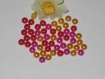 Demi-perle à coller 7 mm rouge rose jaune 