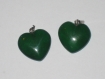 Pendentif coeur pierre jade polie 