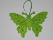 Feutrine papillon vert 