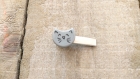 Barrette pince croco 3cm en fimo catz chat gris 