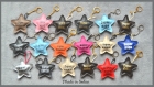 Porte-clés prénom étoile simili cuir 