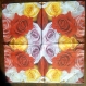 Serviette fleurs format 22 cm x 22 cm pour serviettage 