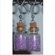 1 paire boucles d'oreilles bouteilles - violet 