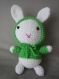 Amigurumi lapin doudou 100% fil coton decoration chambre enfant 