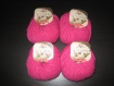 Bonnet+echarpe femme laine merinos et cachemire couleur rose bonbon tricot fait main