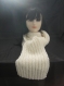 Echarpe homme/femme laine 100% merinos couleur perce neige blanche tricot fait main