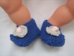 Ensemble bandeau chaussons pour bebe laine baby alpaga 