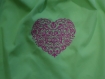 Robe ma valentine bebe en coton vert anis et rose fuschia 