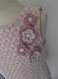 Jolie robe pink graphik en tissu molletonne extensible 6/7 ans 