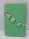 Carte mini enveloppes fleurs couleur verte 