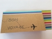 Carte multicolore billet d' avion 