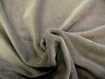 Coupon de tissu frou-frou jersey velours gris 