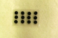 12 boutons pression noir, métal, 6mm 