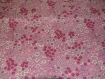 Tissu à fleurs de la gamme frou-frou, rose, 110cm 