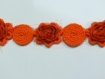 Galon fleurs et arabesques orange 