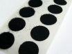 Velcro ou scratch noir en pastille, 16 mm autocollant