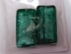 Perles de verre façon murano verte