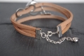 Montre bracelet pendentif arbre et signe infini montre bracelet couleur marron clair 