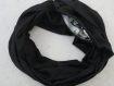 Echarpe tube echarpe noire avec une poche secrète echarpe tour de cou echarpe deux tours 