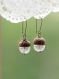 Boucles d'oreilles graines de pissenlit crochets en bronze boucles d'oreilles gland de chêne en verre bijoux avec vrai gland 