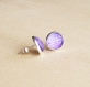 Boucles d'oreilles images pétales violets bijoux fleurs cadeau 