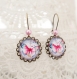 Boucles d'oreilles papillons roses bijoux insecte multicolores boucles d'oreille vintage bronze cadeaux pour femme 
