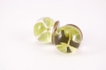 Boucles d'oreille résine avec trèfles séchés naturelles bijoux transparent véritables trèfles séchés 