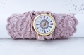 Montre bracelet élastique dentelle beige montre poignet tatouage de couverture coffret cadeau noel 