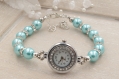 Montre bracelet en perles turquoise bracelet en perles turquoise montre pour femme bijou 