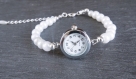 Montre bracelet en perles blanches bracelet en perles blanches montre pour femme bijou 