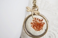 Collier résine avec fleur naturelle collier libellule en bronze bijoux fleur séchée 