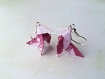 Cocotte origami en tissu rose et fuchsia *joanne* 