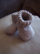 Chaussons pour bébé naissance à 3 mois (fait main en laine) 