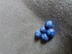 Perle motif fleur bleu pour création de bijoux 