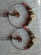 Boucles d'oreilles bohème chic en perles de verre et bronze 