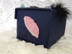 Boîte à bijoux "romance" cartonné solide recouverte papier plastifié et décos 