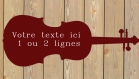 Plaque de porte, violon, avec texte,12 couleurs disponible 