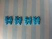 4 papillons bleu embellissements pour scrap 1,5 cm 