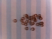 28 anneaux en métal cuivré diam 6 mm 