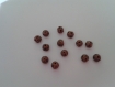 13 petite perles ronde ciselée & ajourée en métal cuivré 0,4mm 