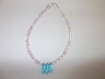 Bracelet perles de cristal et de verre trois couleurs 
