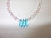 Bracelet perles de cristal et de verre trois couleurs 