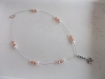 Collier perles de cristal rose 