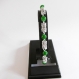 Bracelet chainmaille byzantine verre vert 