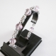 Bracelet chainmaille byzantine cristal rose 